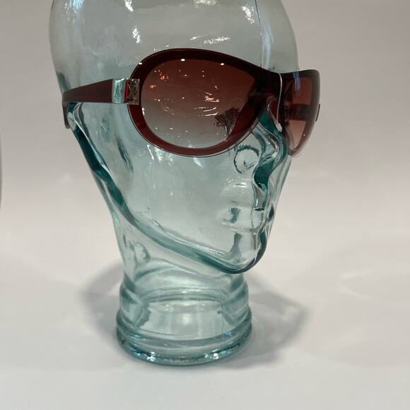 NWOT Armani Exchange Oversized Wrap Aviator Sunglasses Brown / Pink - Picture 2 of 10